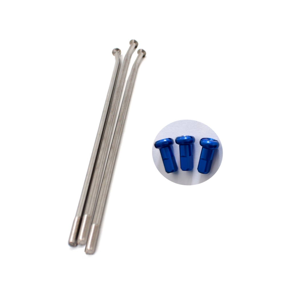 3 PCS  of  Stainless Steel Spokes with Nipples