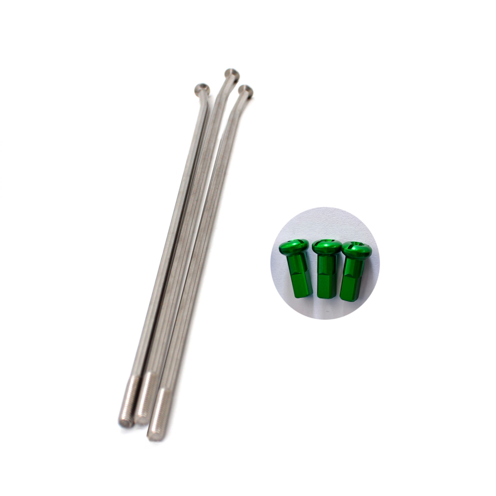 3 PCS  of  Stainless Steel Spokes with Nipples