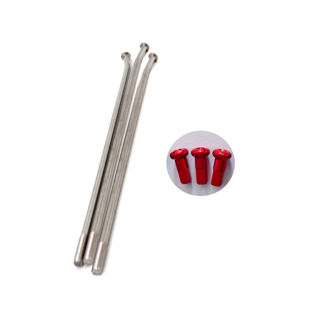 3 PCS  of  Stainless Steel Spokes with Nipples