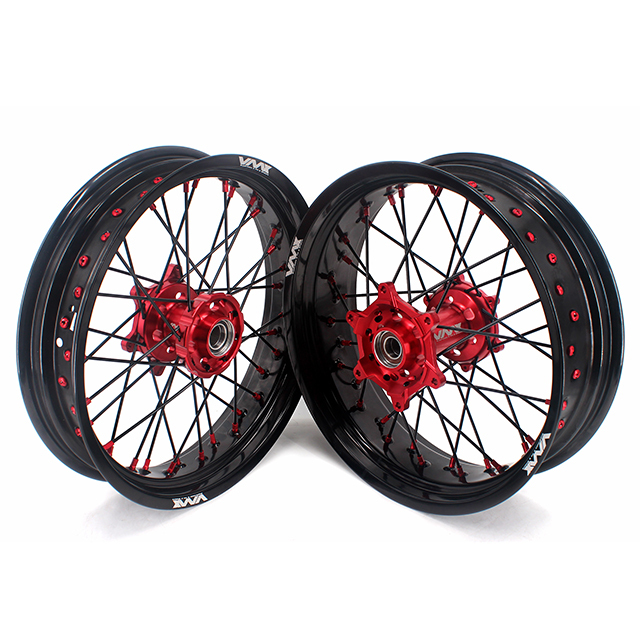 VMX 3.5/5.0 Dirt Bike Supermoto Wheels Compatible with Stark Varg Red Hub/Nipple