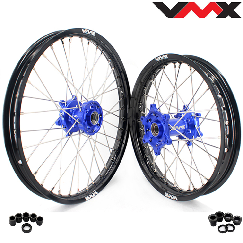 VMX 1.85*19"/2.15*19"  Flat Track Wheels Rim fit Yamaha YZ125 YZ250 1999-2025 YZ250F YZ450F Blue Hub