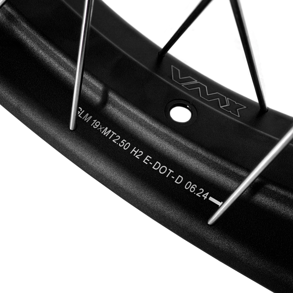 VMX Tubeless Wheels fit Honda NX400 NX500 2024-2025-- 2.5*19"/4.25*17" Black Hub Black Rim