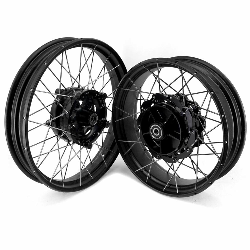 VMX Tubeless Wheels fit Honda NX400 NX500 2024-2025-- 2.5*19"/4.25*17" Black Hub Black Rim
