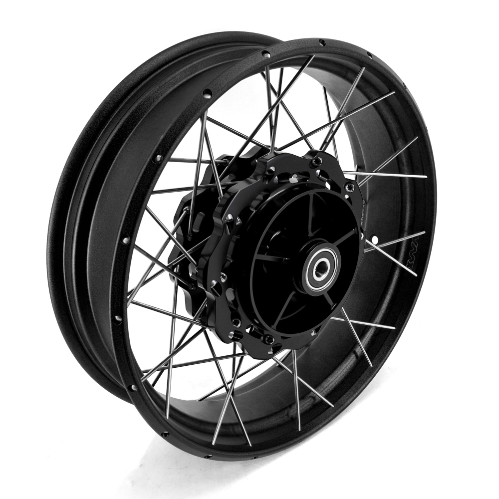 VMX Tubeless Wheels fit Honda NX400 NX500 2024-2025-- 2.5*19"/4.25*17" Black Hub Black Rim