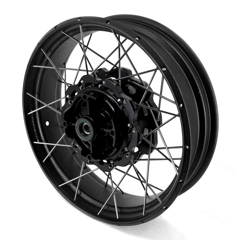 VMX Tubeless Wheels fit Honda NX400 NX500 2024-2025-- 2.5*19"/4.25*17" Black Hub Black Rim