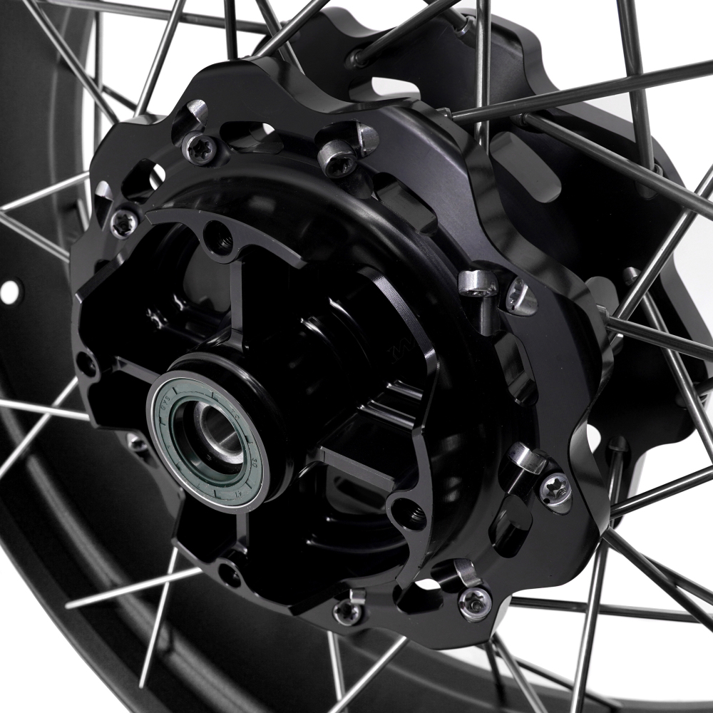 VMX Tubeless Wheels fit Honda NX400 NX500 2024-2025-- 2.5*19"/4.25*17" Black Hub Black Rim