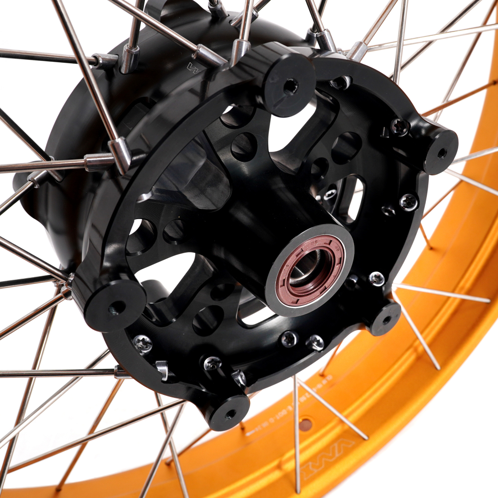 VMX Tubeless Wheels fit Honda NX400 NX500 2024-2025-- 2.5*19"/4.25*17" Black Hub Gold Rim
