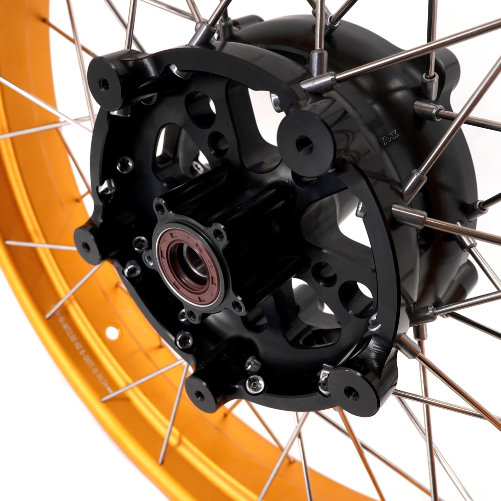 VMX Tubeless Wheels fit Honda NX400 NX500 2024-2025-- 2.5*19"/4.25*17" Black Hub Gold Rim