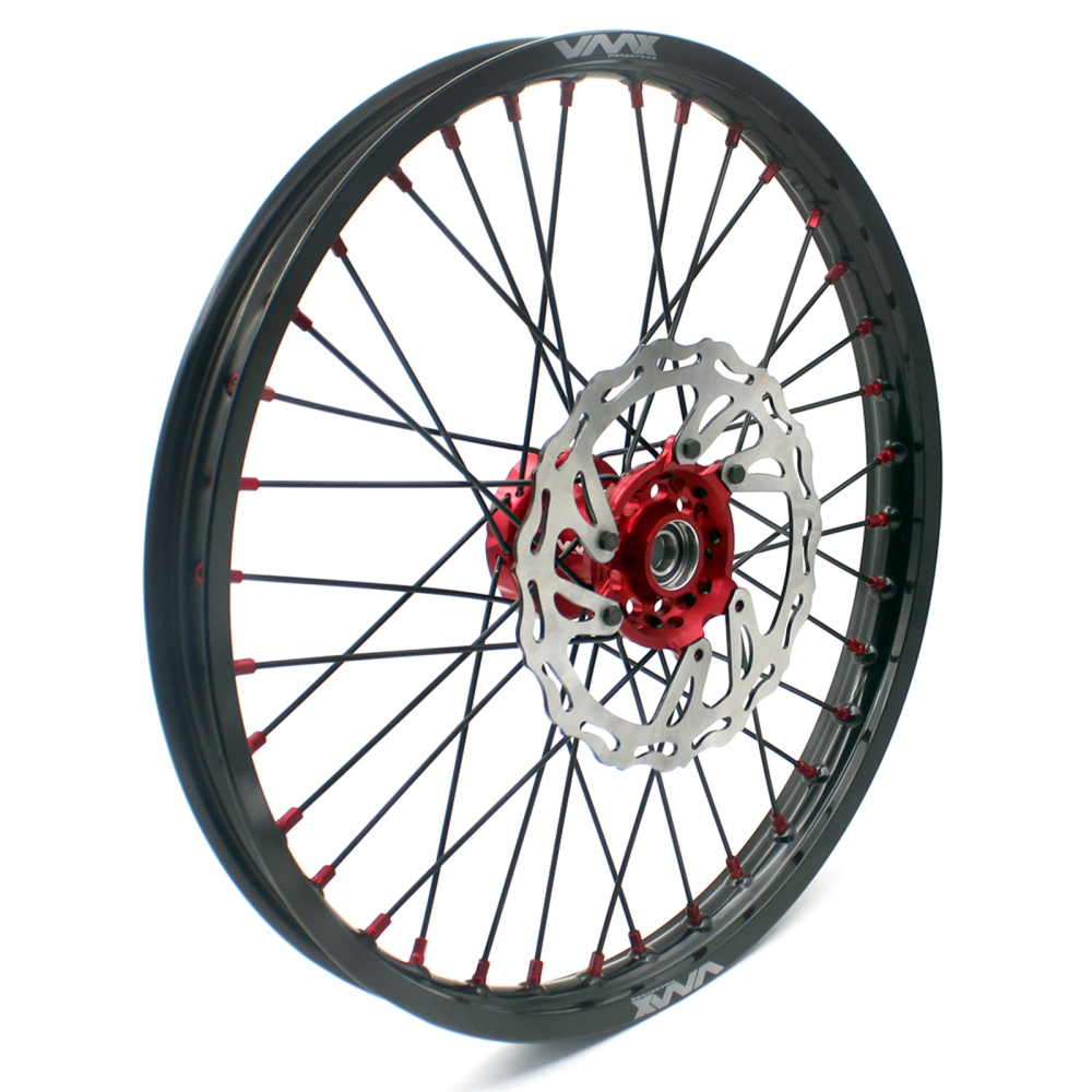 Fit HONDA CRF250R 04-13 CRF450R 02-12 --VMX 3.5/5.0 Motorcycle Supermoto Wheels Set CNC Red Hub