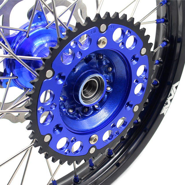 VMX 21/19 Casting Wheel Set Fit YAMAHA YZ250F/450F YZ125/250 Blue Nipple With Disc