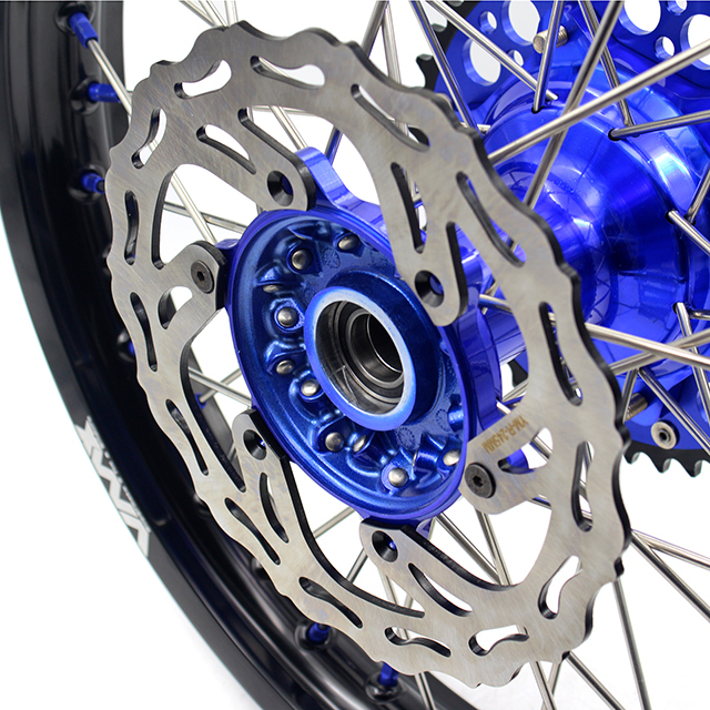 VMX 21/19 Casting Wheel Set Fit YAMAHA YZ250F/450F YZ125/250 Blue Nipple With Disc