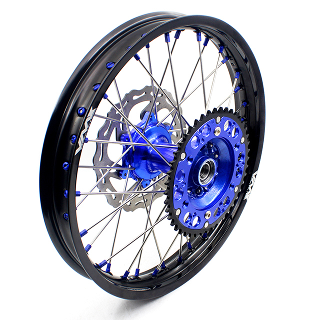 VMX 21/19 Casting Wheel Set Fit YAMAHA YZ250F/450F YZ125/250 Blue Nipple With Disc