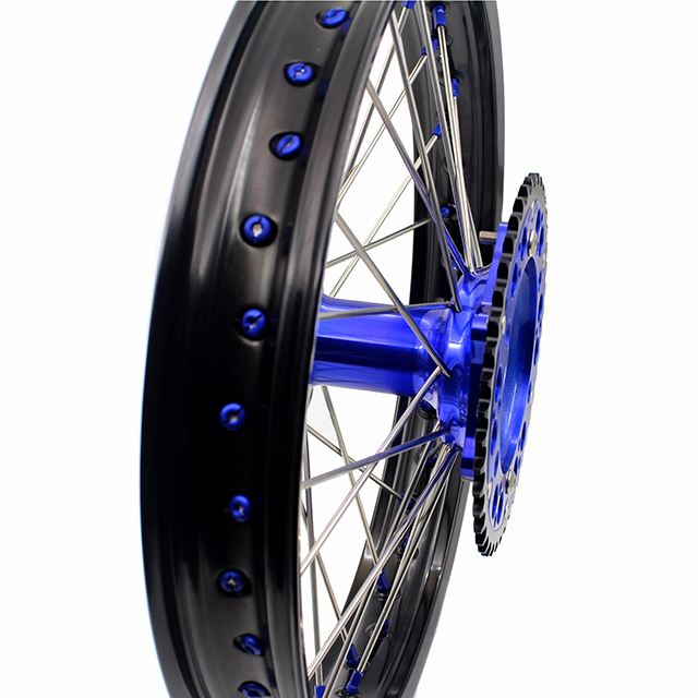 VMX 21/19 Casting Wheel Set Fit YAMAHA YZ250F/450F YZ125/250 Blue Nipple With Disc