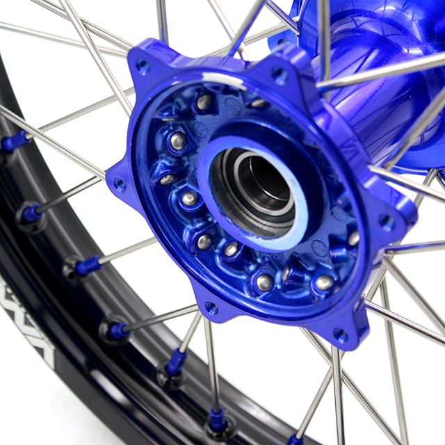 VMX 21/19 MX Casting Wheel Set Fit YAMAHA YZ250F/450F YZ125/250 Blue Hub/Nipple