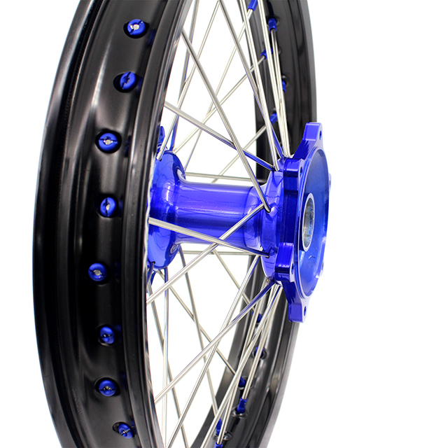 VMX 21/19 MX Casting Wheel Set Fit YAMAHA YZ250F/450F YZ125/250 Blue Hub/Nipple
