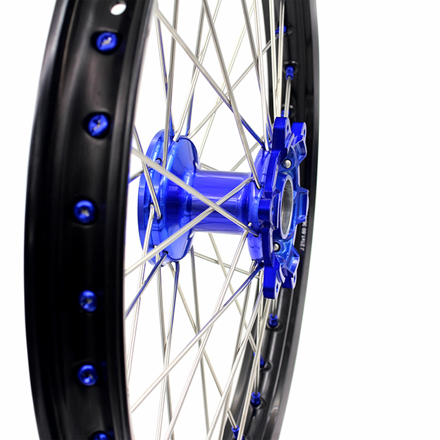 VMX 21/19 MX Casting Wheel Set Fit YAMAHA YZ250F/450F YZ125/250 Blue Hub/Nipple