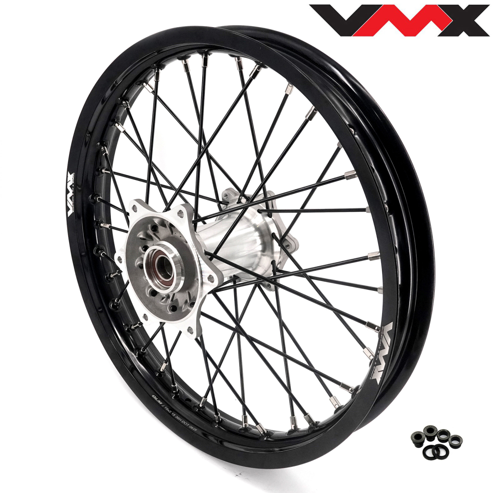 Pre-Order 19" Rear Wheel Cast Hub for KTM XC-F SX-F XC-W /Husqvarna TC TE FE FC -- VMX Off-road Wheel Silver Cast Hub Black Spokes