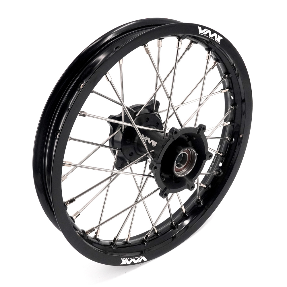 Pre-Order VMX 19/16 Rims fit 2025-2026 KTM 85 SX / Husqvarna TC 85 / Gas Gas MC 85 -- VMX Kids Dirt Bike Wheels Set CNC Black Hub