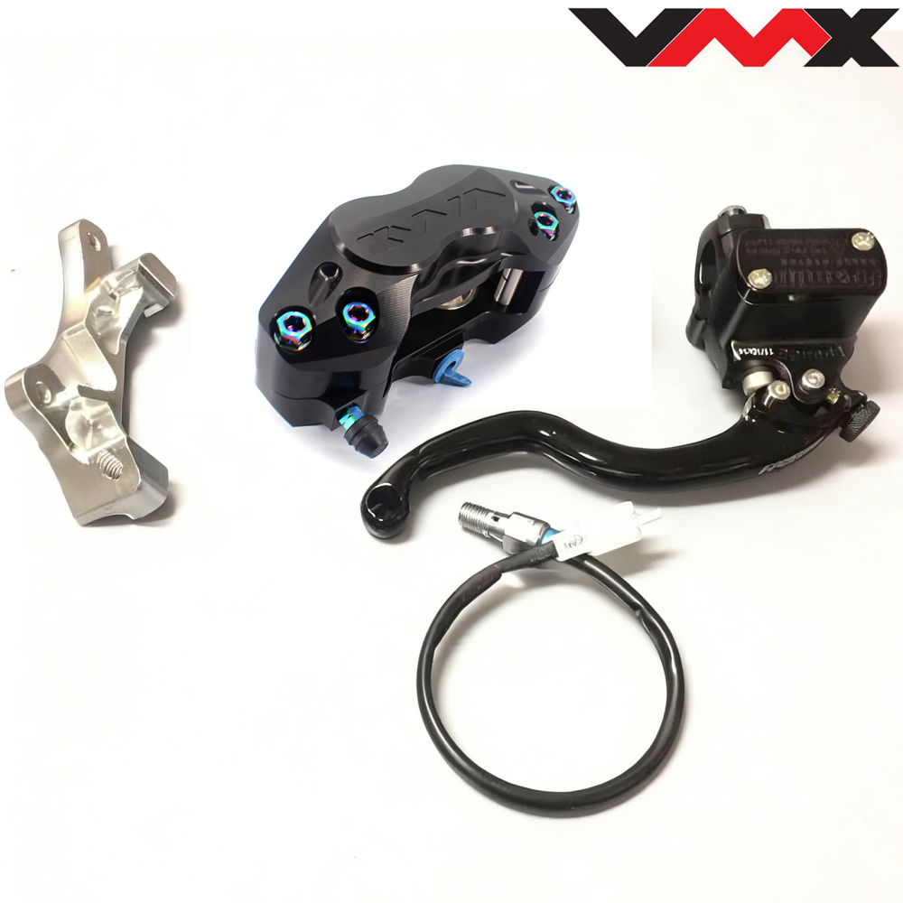 Pre-Order VMX CNC Front 4 Piston Brake Caliper kit + Adapter + Master Cylinder