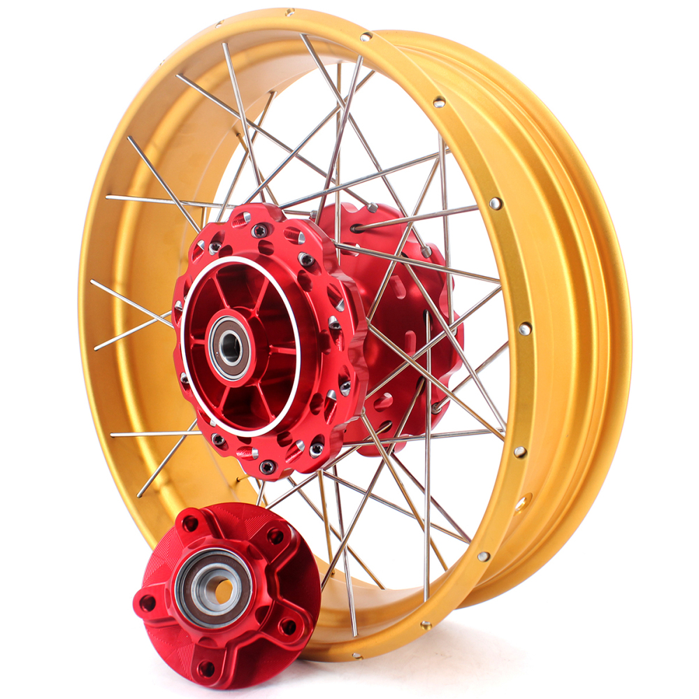 VMX fit Honda Transalp XL750 2023-2025 -- Tubeless Wheels 2.15*21"/4.25*18" Gold Rim Black Hub