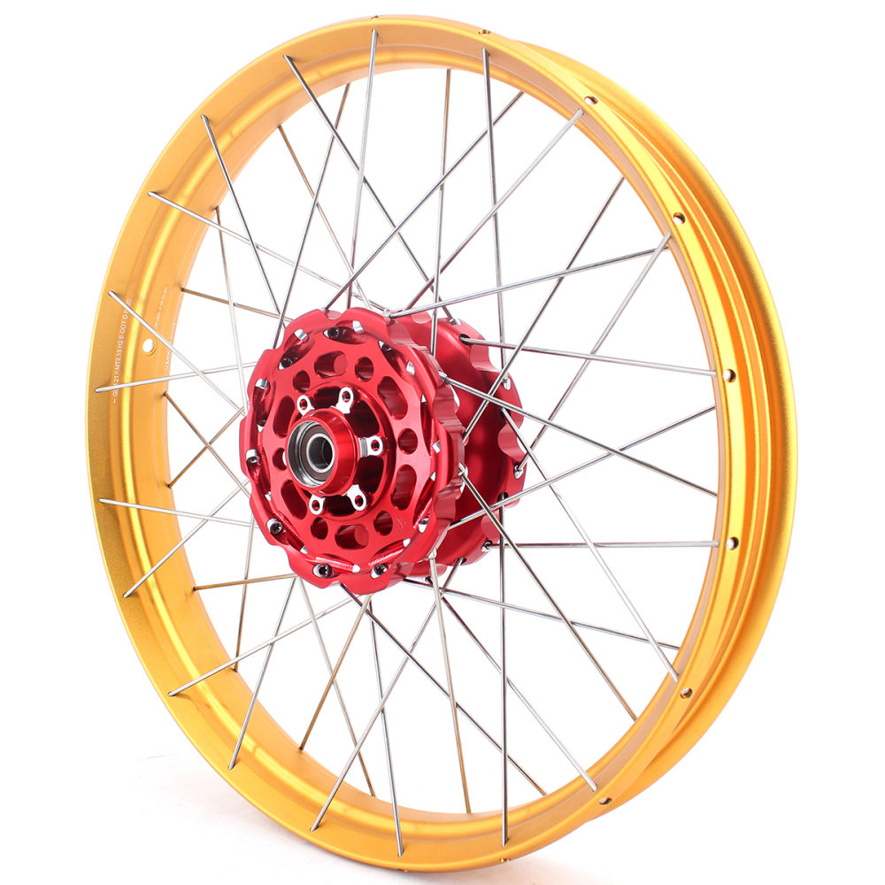VMX fit Honda Transalp XL750 2023-2025 -- Tubeless Wheels 2.15*21"/4.25*18" Gold Rim Black Hub