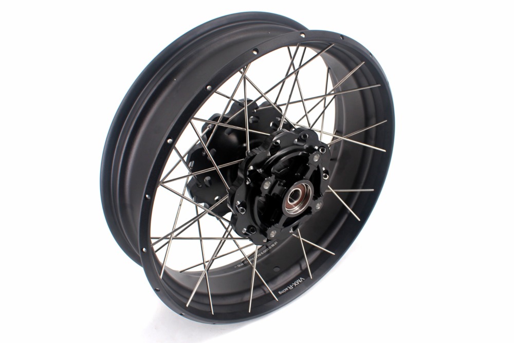 VMX Fit Triu mph Bonneville T100  T120 Tubeless Wheels 2.5*18"/4.25*17"  Black Hub Black Rim