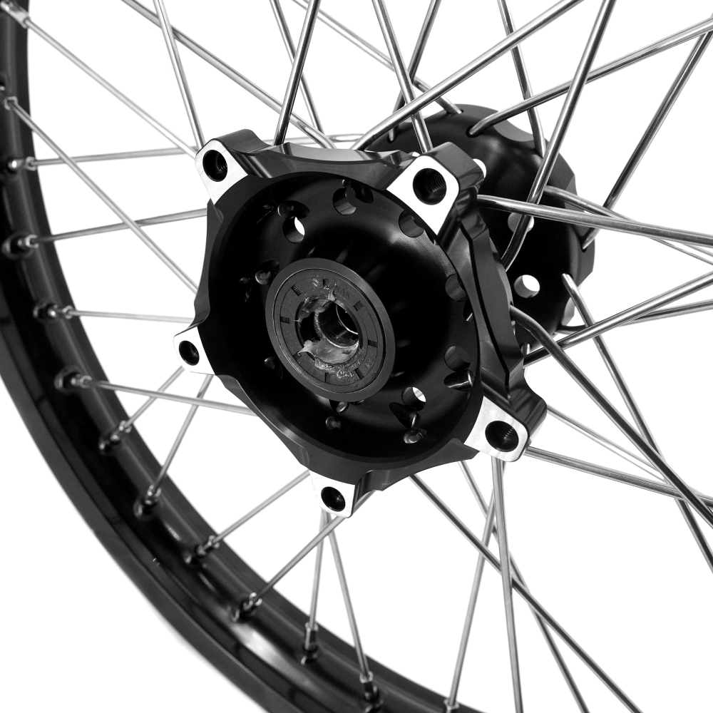 For CF MOTO 450MT 2024 - 2026 -- VMX 1.85*21/2.5*18 Cush Drive Wheels set CNC Black Hub