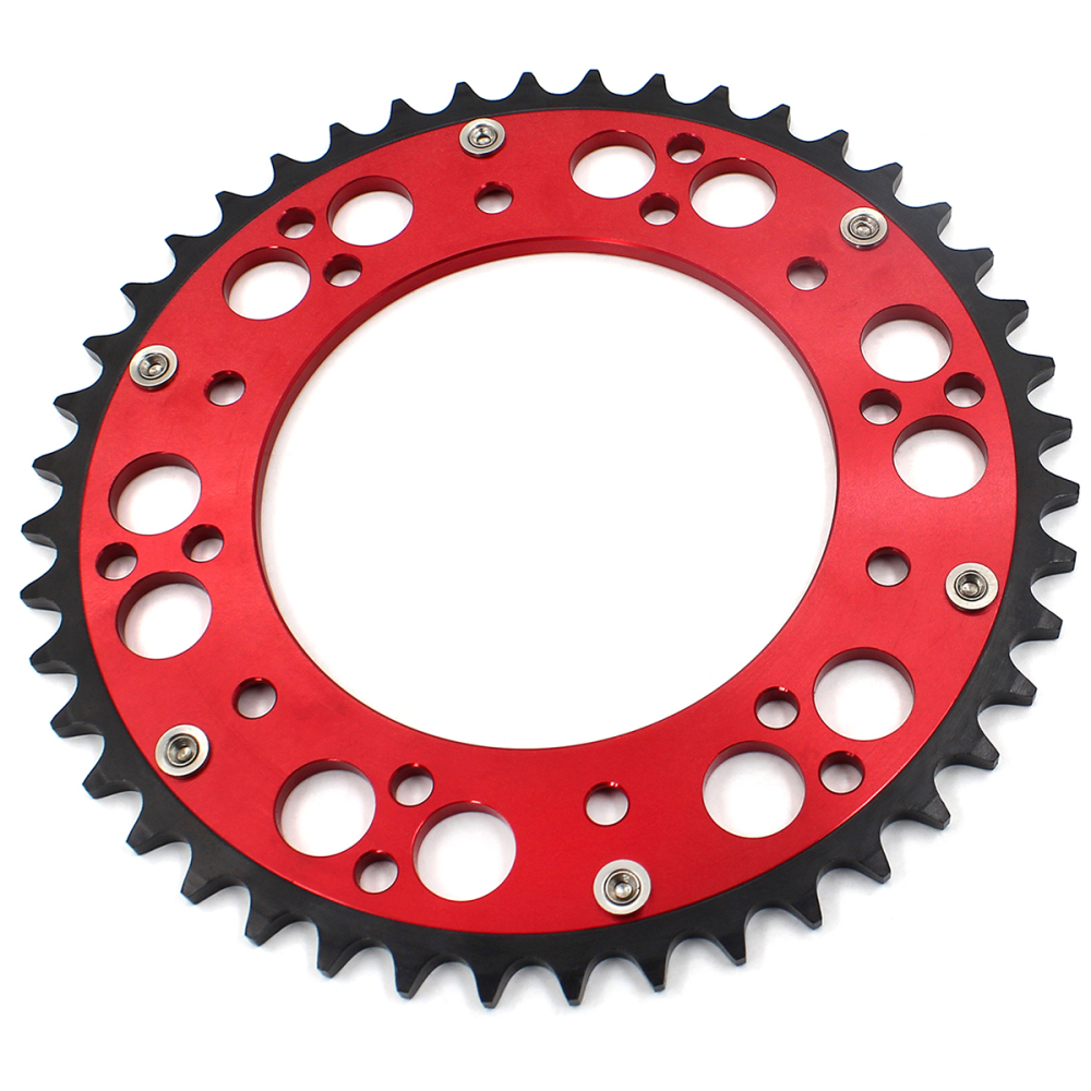For Honda CR125R CR250R CRF250R CRF450R CR250X CR450X CRF450L CRF450RL -- VMX Hybrid Sprocket, 44T, 48T, 51T, 52T, Red Sprocket