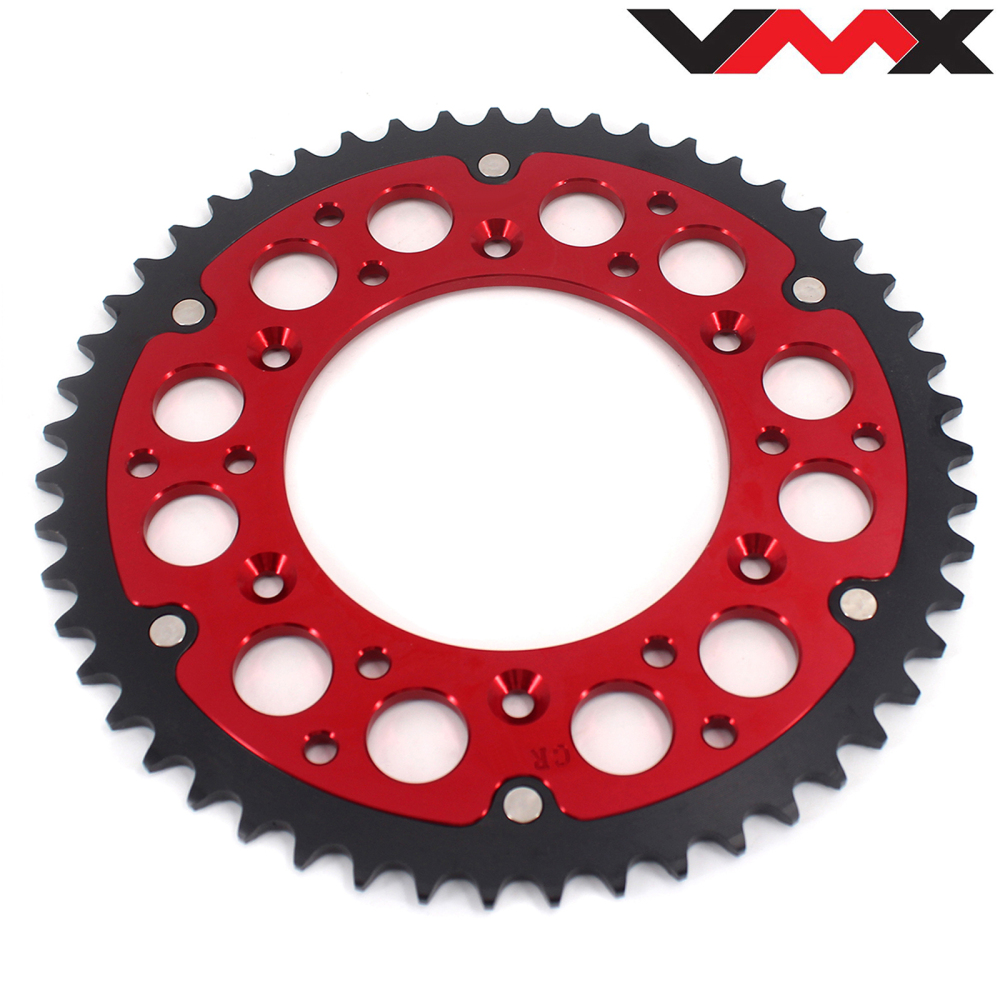 For Honda CR125R CR250R CRF250R CRF450R CR250X CR450X CRF450L CRF450RL -- VMX Hybrid Sprocket, 44T, 48T, 51T, 52T, Red Sprocket