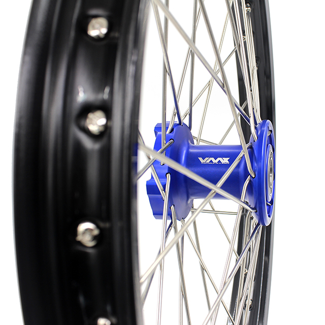 VMX 21/18 Enduro Motorcycle Wheels Rim Set Fit TM Bike 125cc-530cc 2015-2024 Blue Hub