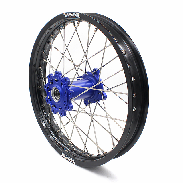 VMX 21/18 Enduro Motorcycle Wheels Rim Set Fit TM Bike 125cc-530cc 2015-2024 Blue Hub
