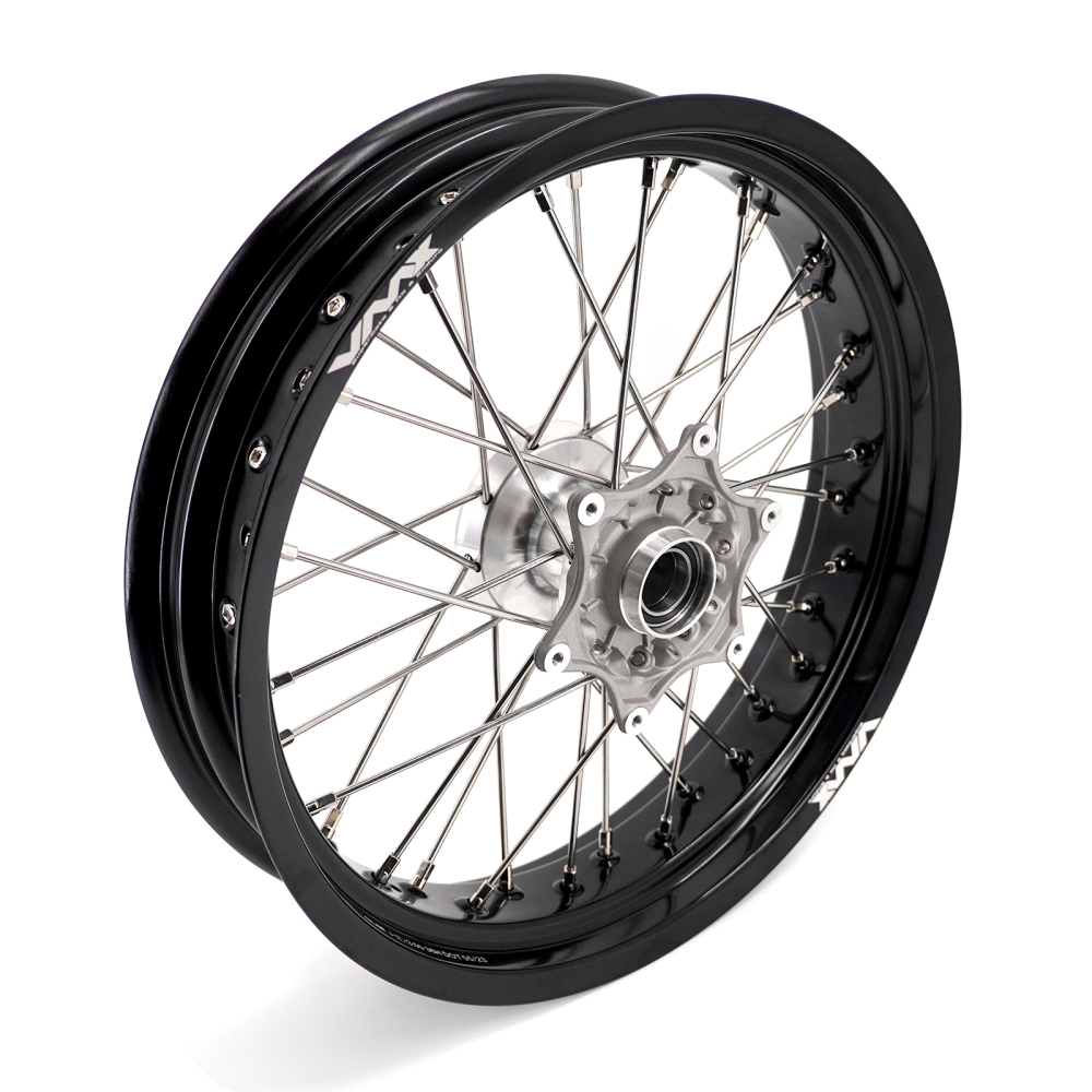 VMX 3.5/5.0 Motorcycle Casting Supermoto Wheels Compatible with KTM SX-F EXC 250 500 530 Silver Hub
