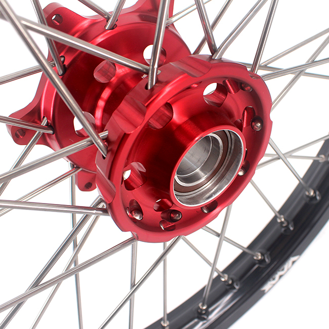 VMX 21/18 Enduro Wheels Rims Fit BETA RR 2013-2022 Red Hub Black Rim