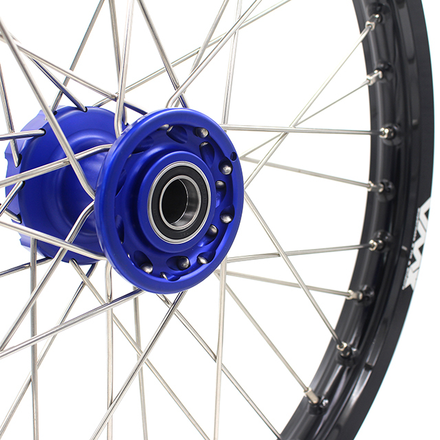 VMX 21/18 Enduro Motorcycle Wheels Rim Set Fit TM Bike 125cc-530cc 2015-2024 Blue Hub