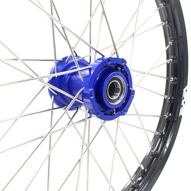 VMX 21/18 Enduro Motorcycle Wheels Rim Set Fit TM Bike 125cc-530cc 2015-2024 Blue Hub