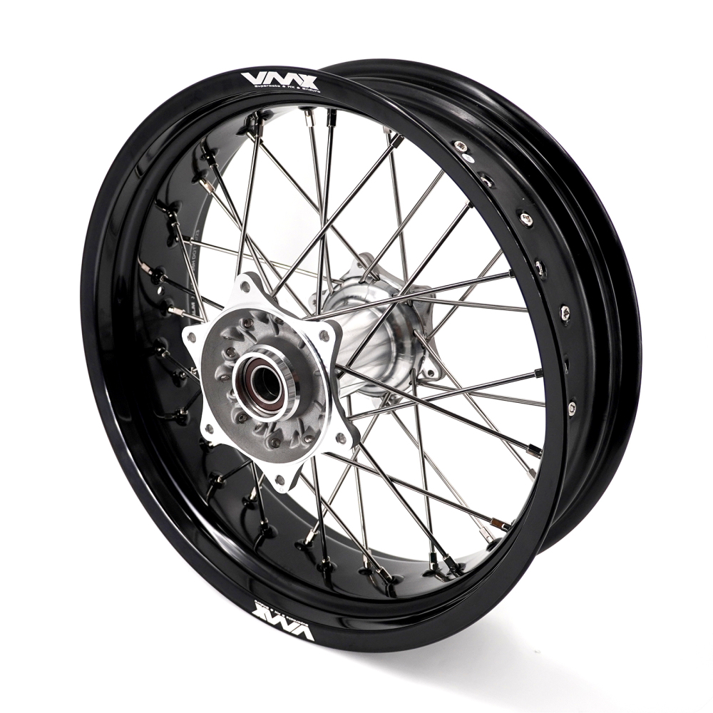 VMX 3.5/5.0 Motorcycle Casting Supermoto Wheels Compatible with KTM SX-F EXC 250 500 530 Silver Hub