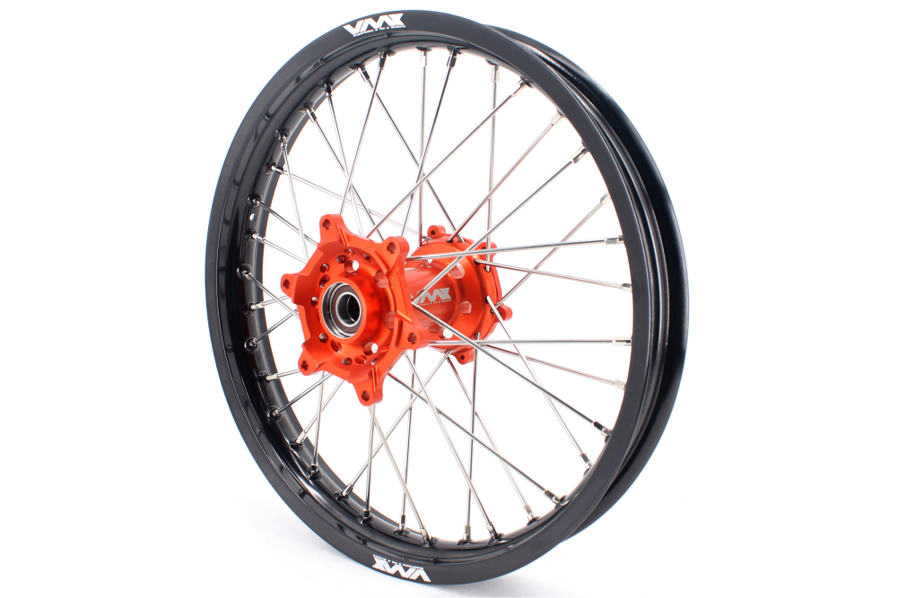 VMX 2.15*19 Rear Wheel Compatible with KTM SX SXF XC XC-F 125 -530cc CNC Orange Hub 2000- 2027