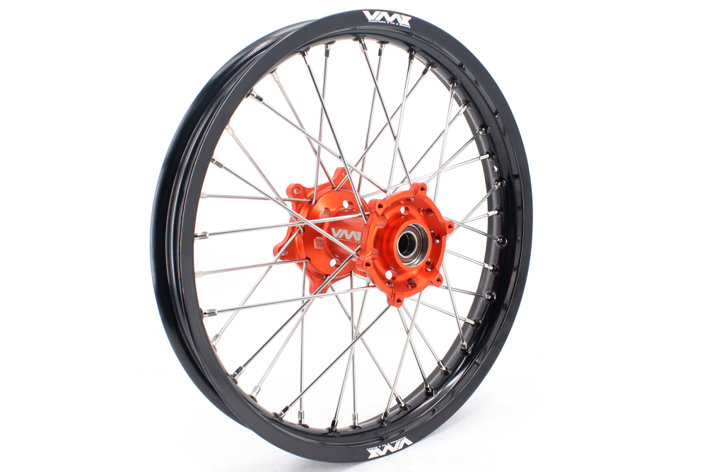 VMX 2.15*19 Rear Wheel Compatible with KTM SX SXF XC XC-F 125 -530cc CNC Orange Hub 2000- 2027