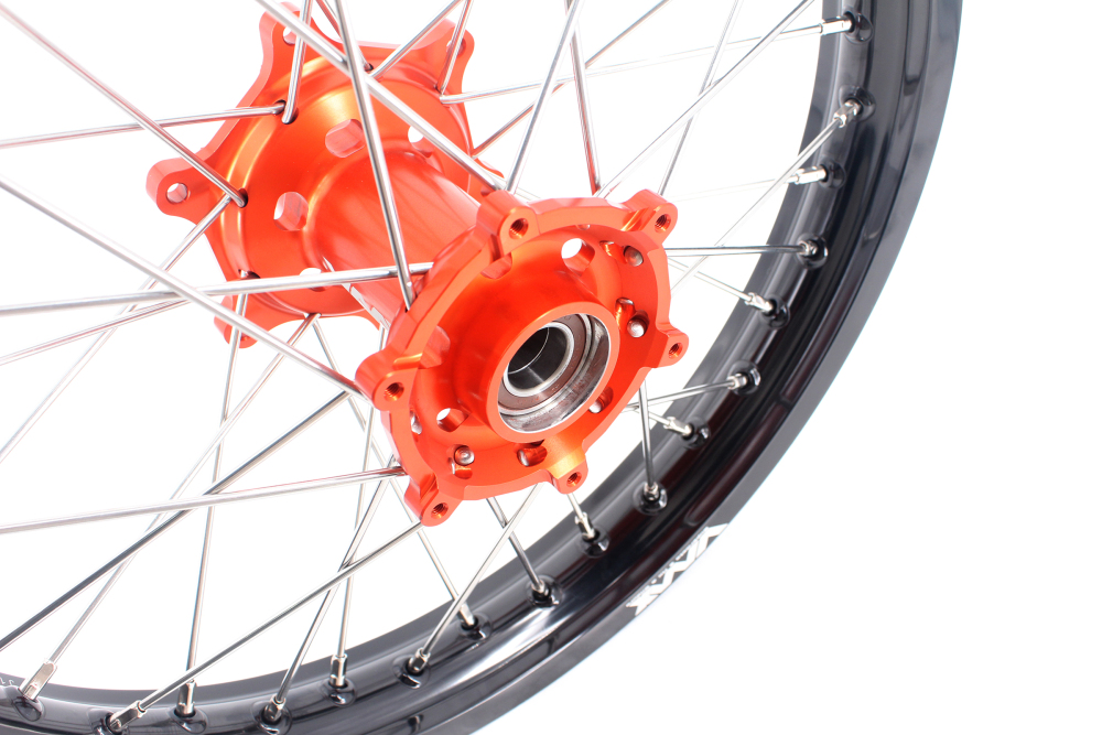 VMX 2.15*19 Rear Wheel Compatible with KTM SX SXF XC XC-F 125 -530cc CNC Orange Hub 2000- 2027
