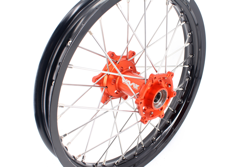 VMX 2.15*19 Rear Wheel Compatible with KTM SX SXF XC XC-F 125 -530cc CNC Orange Hub 2000- 2027