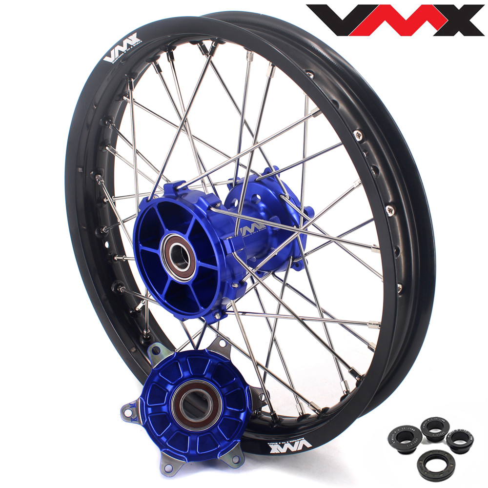 For KTM 690 Enduro R 2008-2026/ KTM 690 SMC 08-11/ / Husqvarna 701 Enduro 16 - 24 -- VMX 2.15 * 18 Rear Cush Drive Wheel CNC Blue Hub