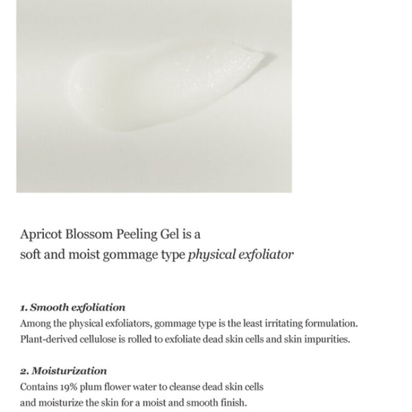 BEAUTY OF JOSEON APRICOT BLOSSOM PEELING GEL