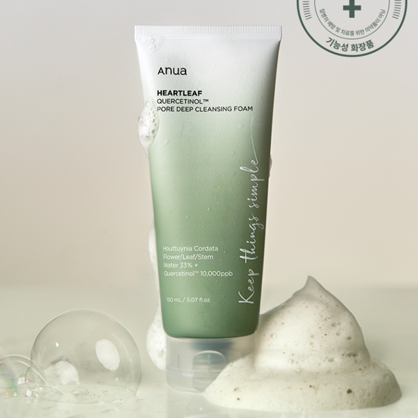 ANUA HEARTLEAF QUERCETINOL PORE DEEP CLEANSING FOAM 150ml