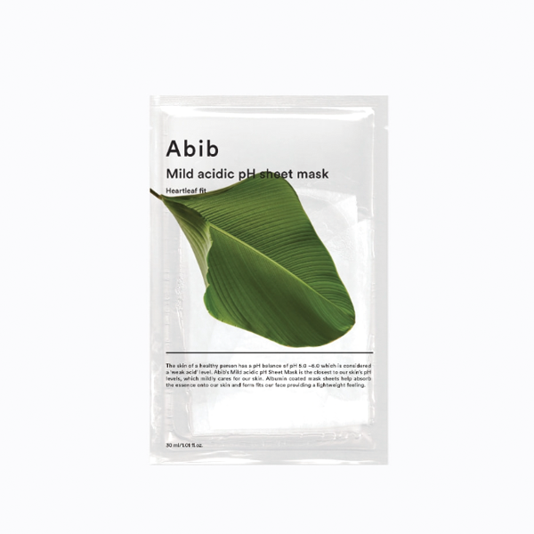 ABIB MILD ACIDIC PH SHEET MASK HEARTLEAF FIT 10EA