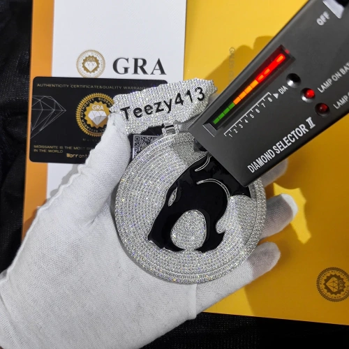 Personalized Customization Design VVS Moissanite Rectangle/Circle/Octagon Diamond  925 Sterling Silver Pendant  Hip Hop Jewelry