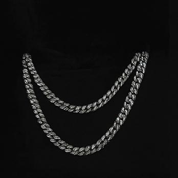 Iced Out Chain on Black Background
