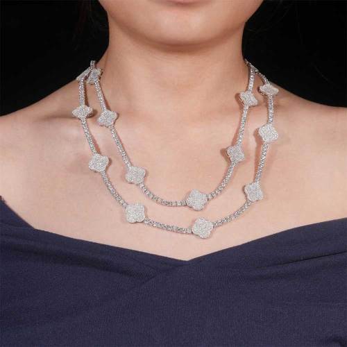 Clover Tennis Chain Necklace