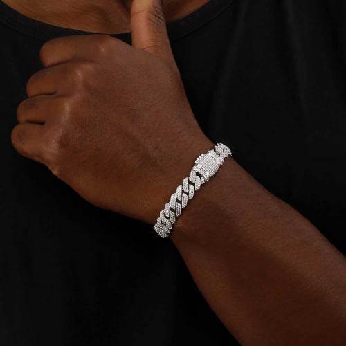 10mm Prong Iced Out Cuban Bracelet