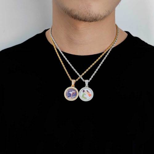 Custom 26mm Mini Photo Pendant Necklace