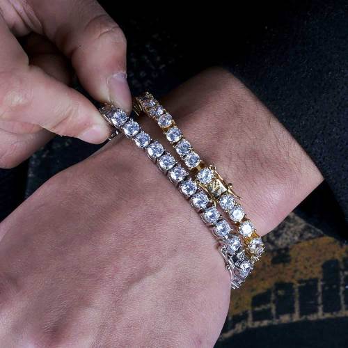 ICEOMG Diamond Tennis Chain Bracelet Hip Hop Style Iced Out Zircon Jewelry